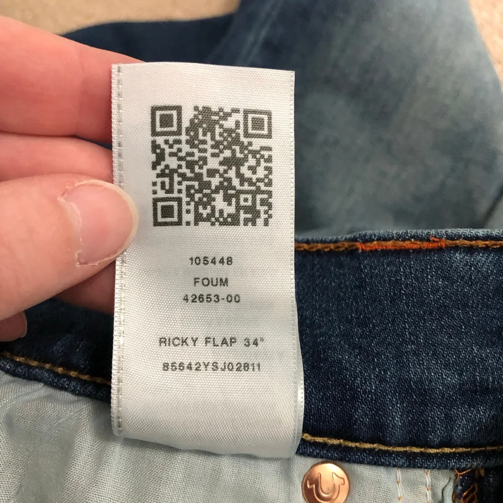 True Religion Ricky Relaxed Straight Jeans Mens Size 27